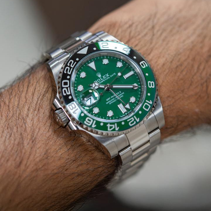 GMT MASTER-II WHITE GOLD SPRITE (LEFTY) GREEN DIAL SWISS SUPERCLONE