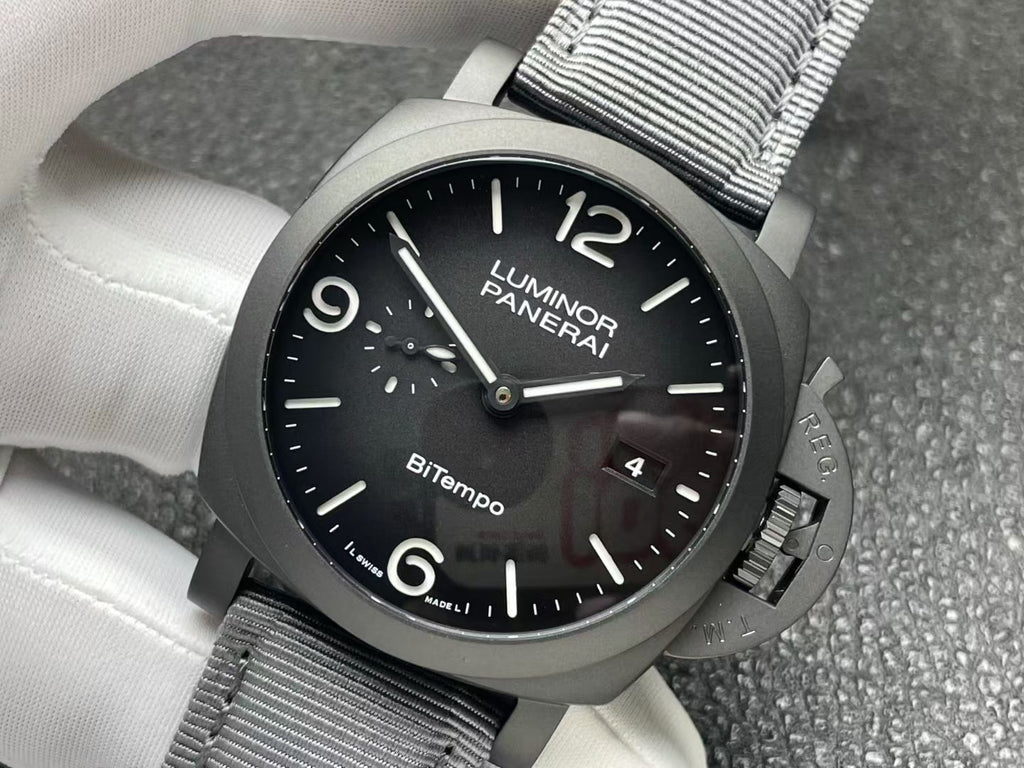 Panerai Luminor BiTempo Titanium DLC New York PAM1467 Black Dial 1:1 Best Replica VSF 44mm