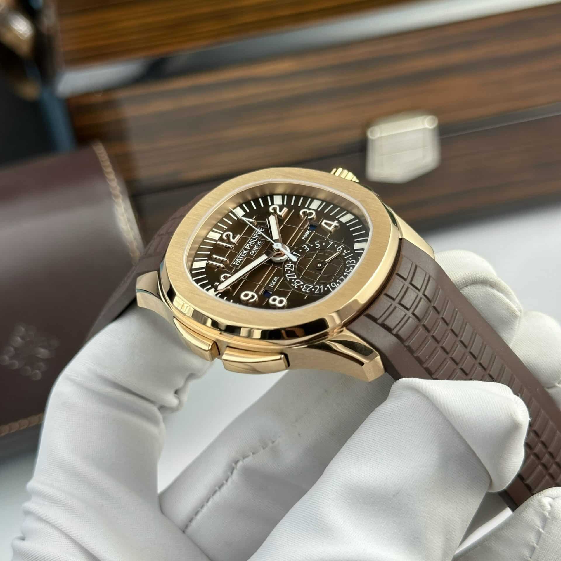 Philippe Aquanaut 5164R-001 Rose Gold Brown Dial Replica Z Factory