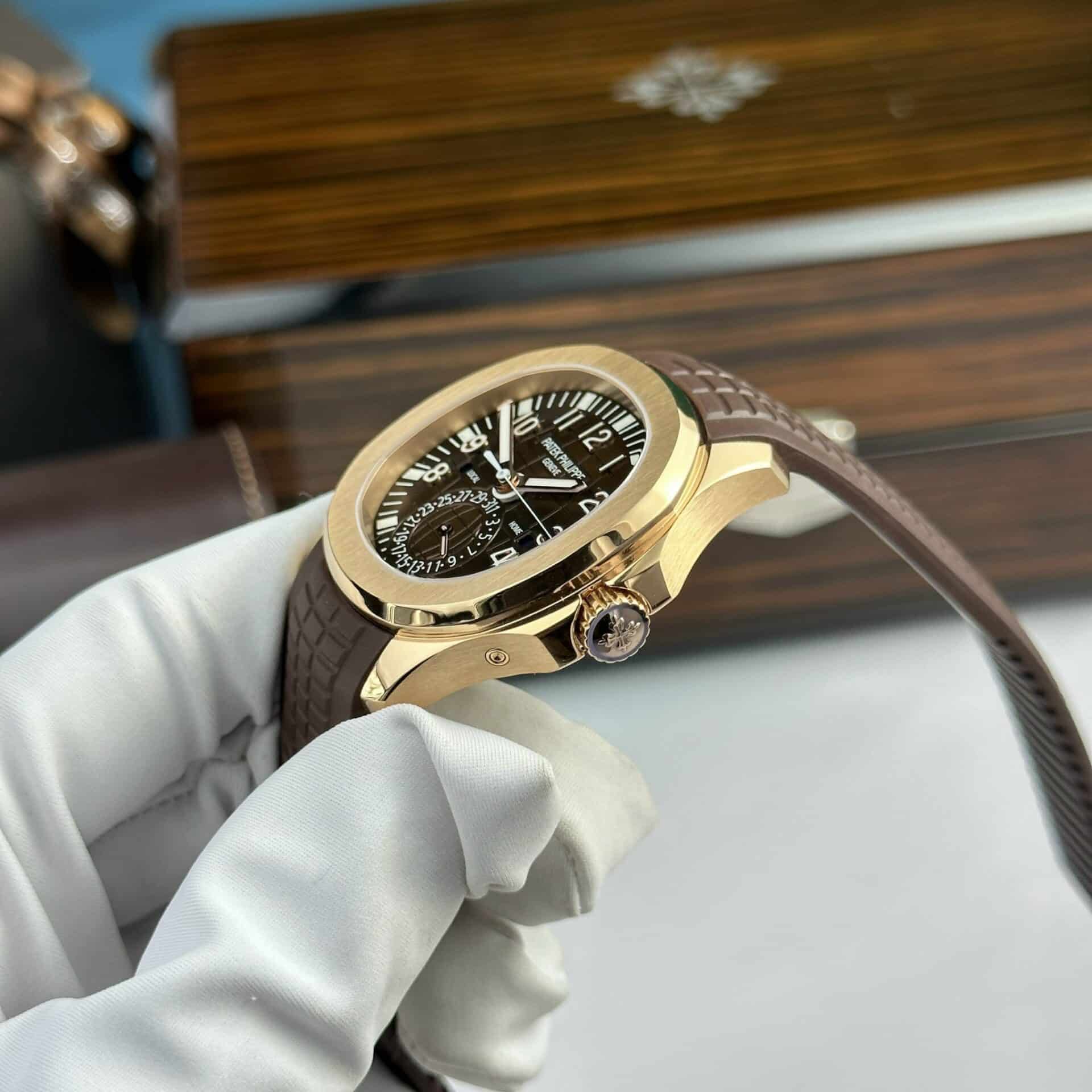 Philippe Aquanaut 5164R-001 Rose Gold Brown Dial Replica Z Factory
