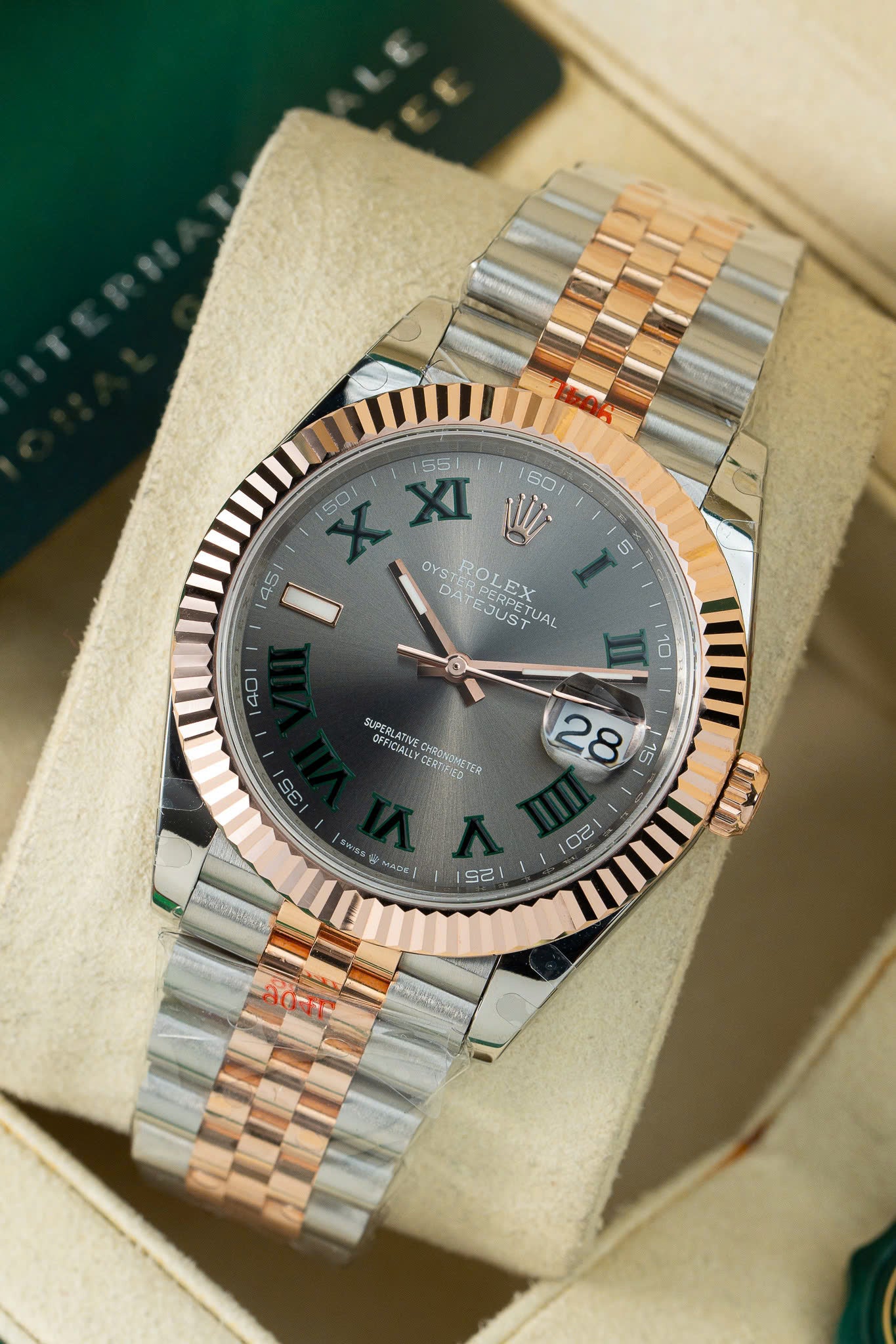 Datejust 126331 Two Tone 10K Rose Gold Wrapped Wimbledon Dial Jubilee 1:1 Replica GMF 36mm