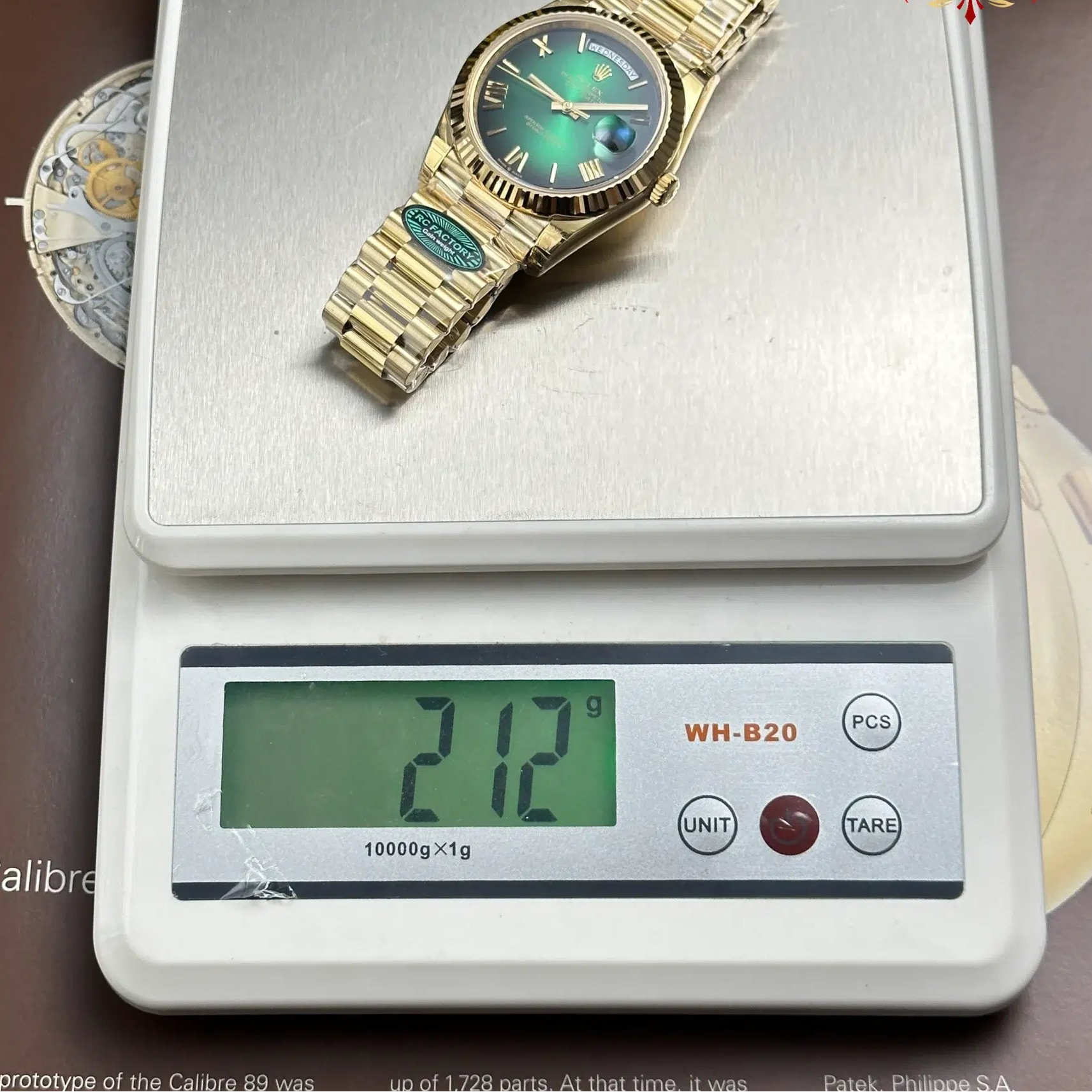 Day-Date 228238-0069 Yellow Gold Green Ombré Dial Super Clone Top Quality 210g RC Factory 40mm
