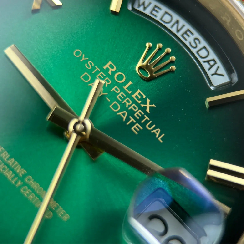 Day-Date 228238-0069 Yellow Gold Green Ombré Dial Super Clone Top Quality 210g RC Factory 40mm