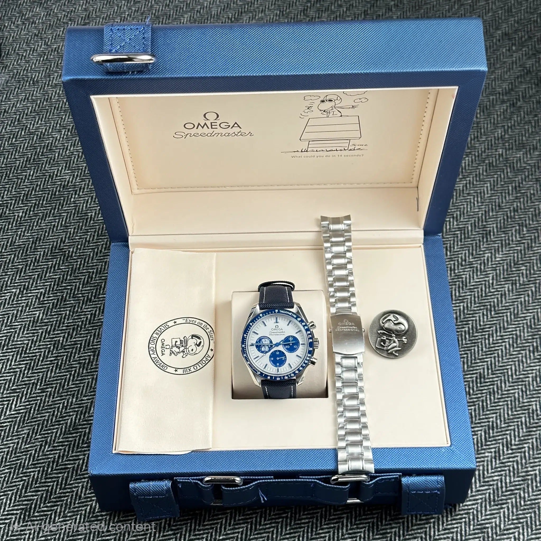 Speedmaster Silver Snoopy 50th Anniversary Chronograph Best Replica 42mm