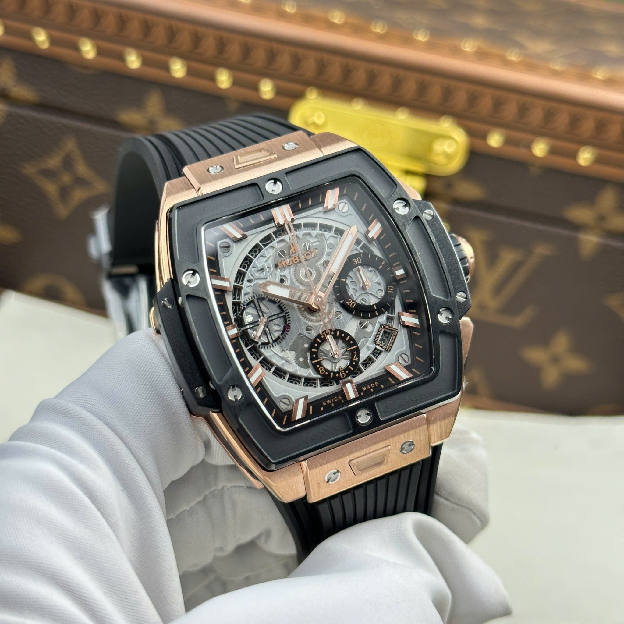 Hublot Spirit of Big Bang King Gold Black Ceramic Best Replica 42mm