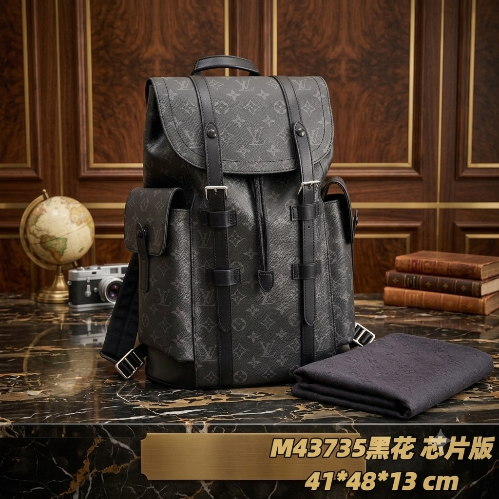 LV Christopher MM Backpack Monogram Eclipse Canvas M45419 / M28633 SUPER COPY