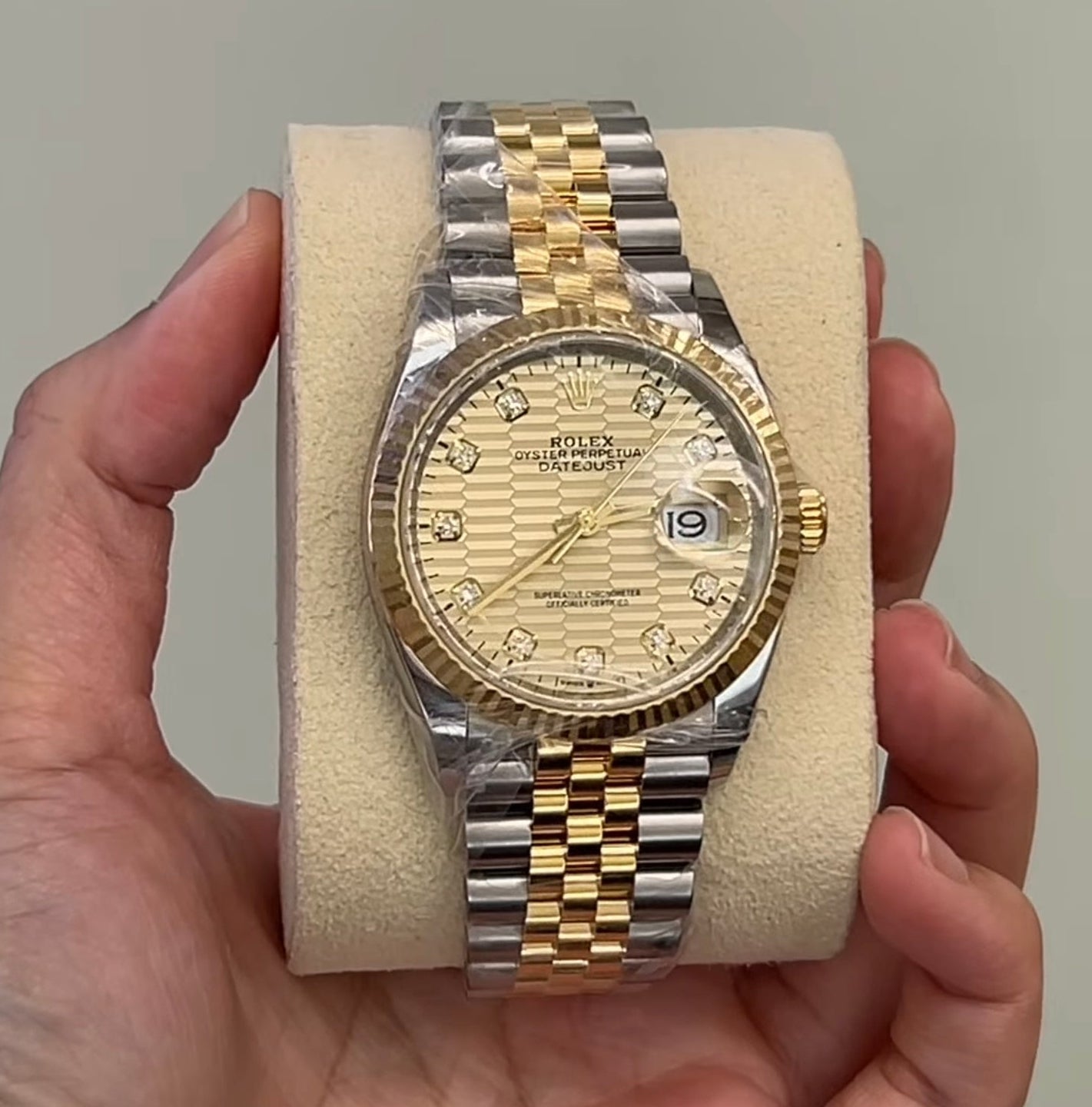 Datejust 36mm Motif Gold Dial two tone Swiss Superclone