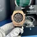 Big Bang Unico King Gold Black Dial Rubber Strap Replica BBF 42mm