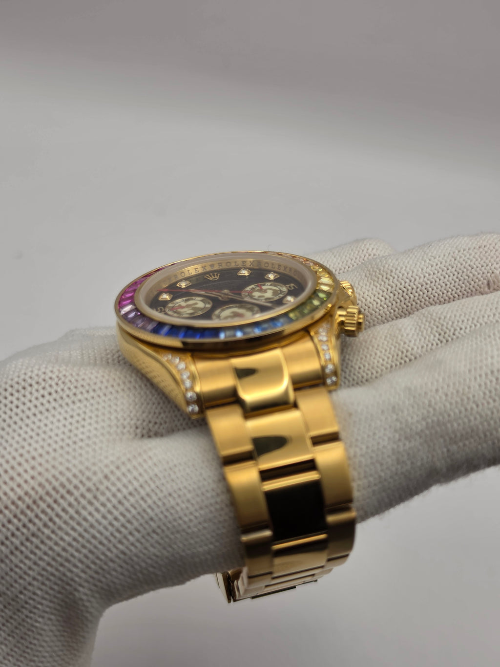 Daytona Rainbow with MOP Subdials Gold Oyster Bracelet AAA Miyota Automatic