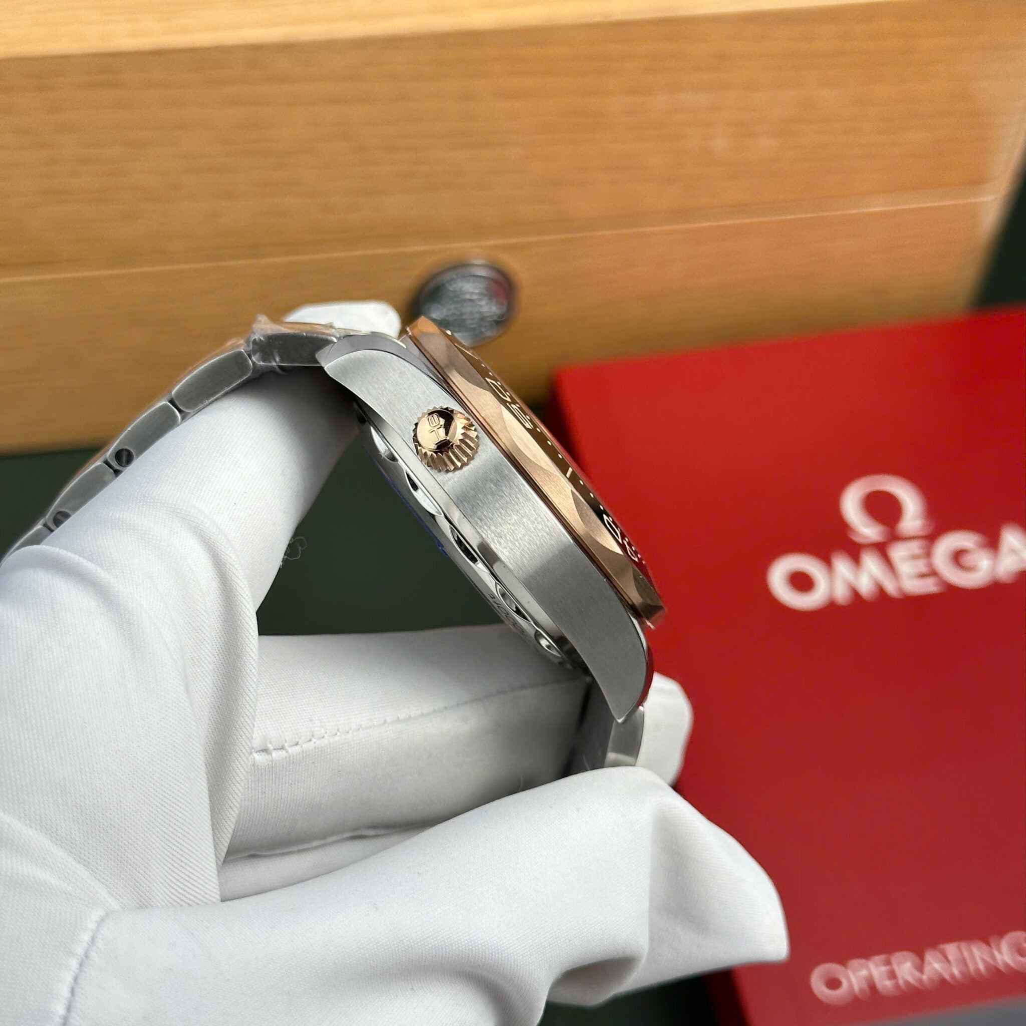 Omega Seamaster Diver 300M Chronograph Two Tone Black Dial Best Replica N1 Factory 44mm