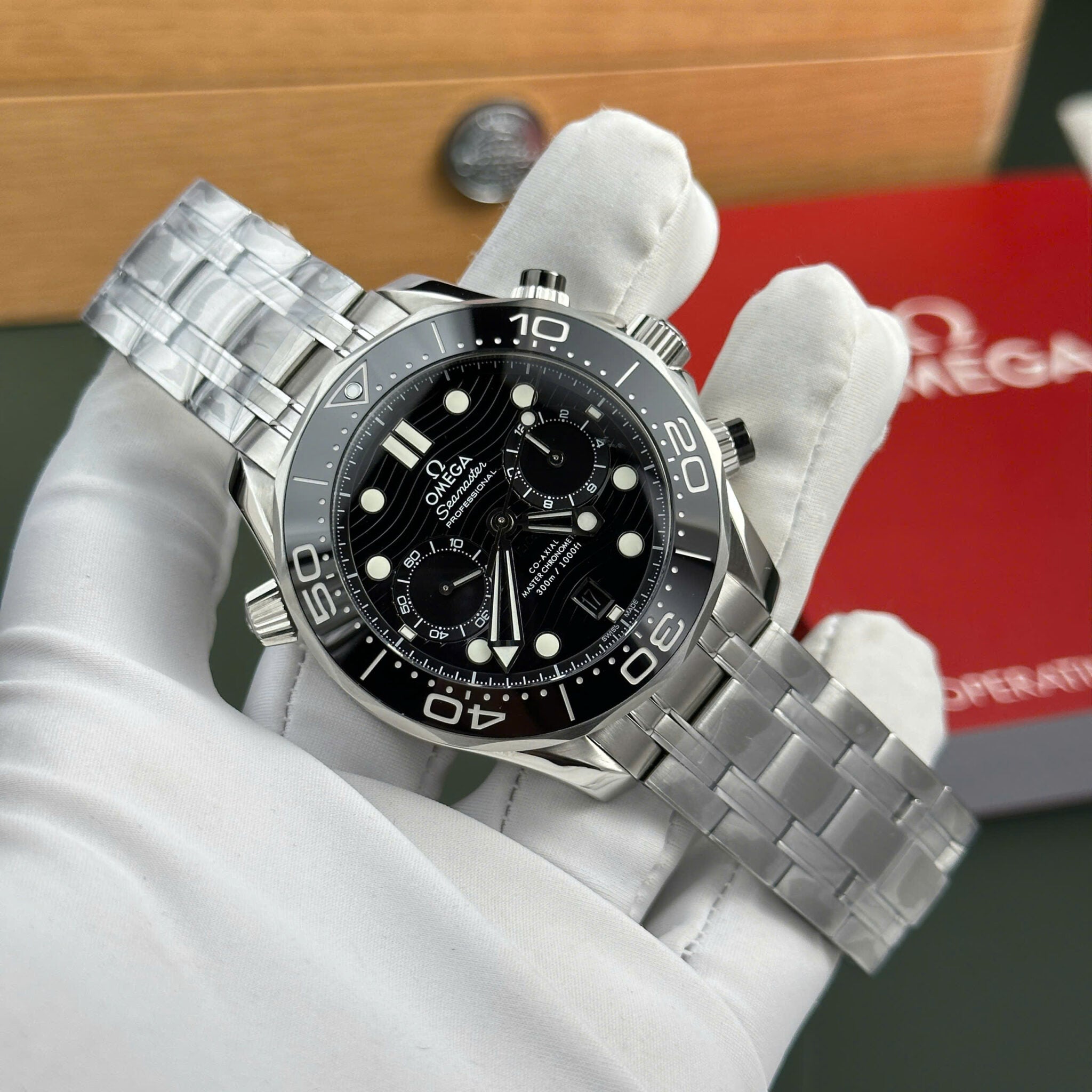 Omega Seamaster Diver 300M Chronograph Black Dial Best Copy N1 Factory 44mm