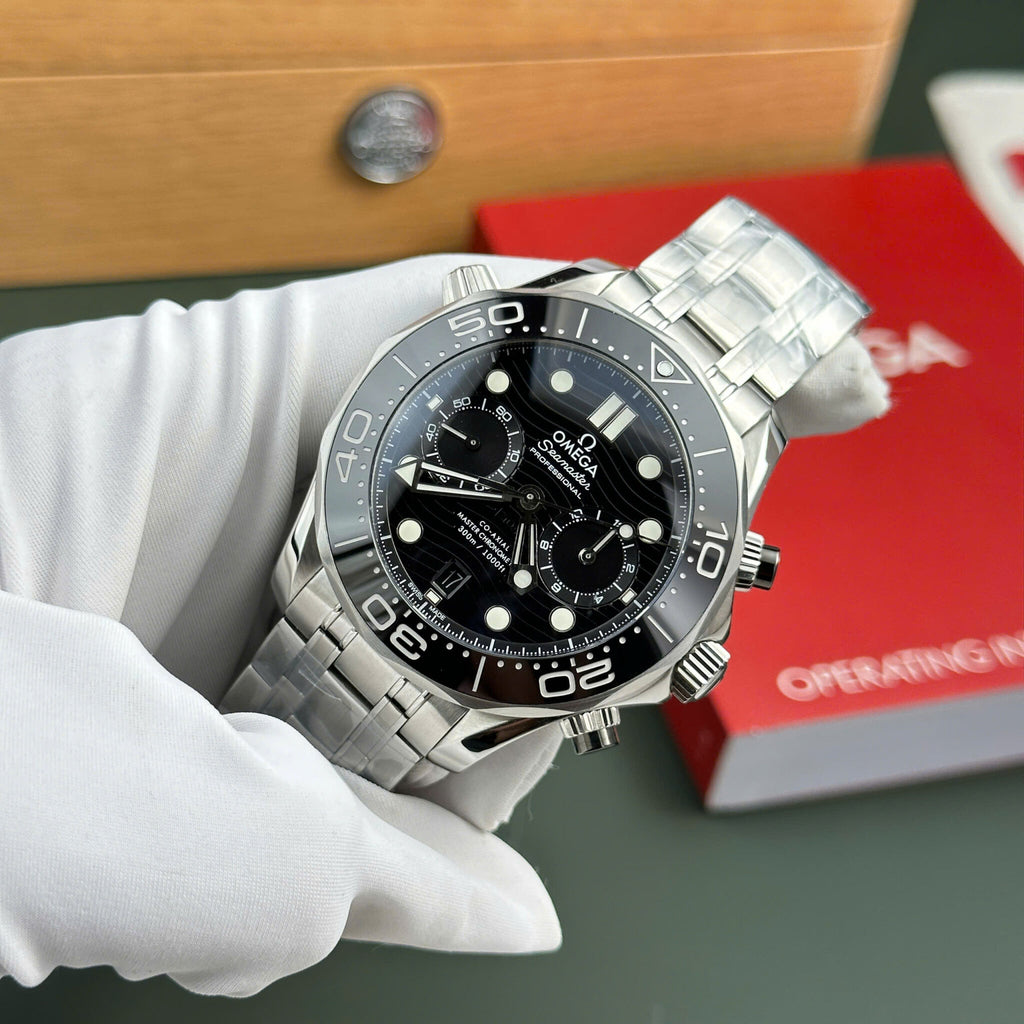 Omega Seamaster Diver 300M Chronograph Black Dial Best Copy N1 Factory 44mm