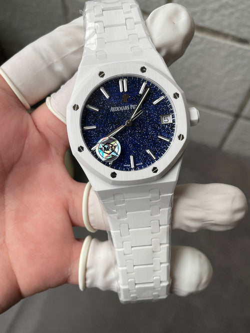Audemars Piguet Royal Oak 15500 White Ceramic Starry Sky Dial 1:1 Best Replica APSF 41mm
