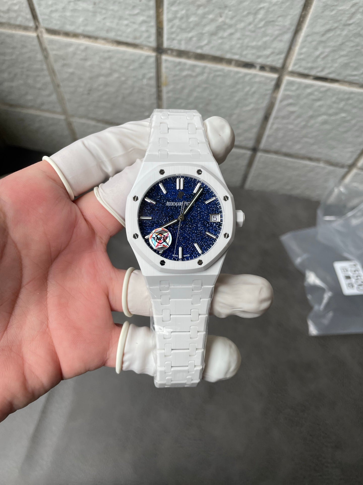 Audemars Piguet Royal Oak 15500 White Ceramic Starry Sky Dial 1:1 Best Replica APSF 41mm