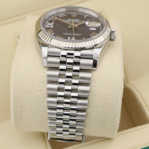 Datejust 36mm Aubergine Dial Oyster Perpetual Stainless Steel Super Clone