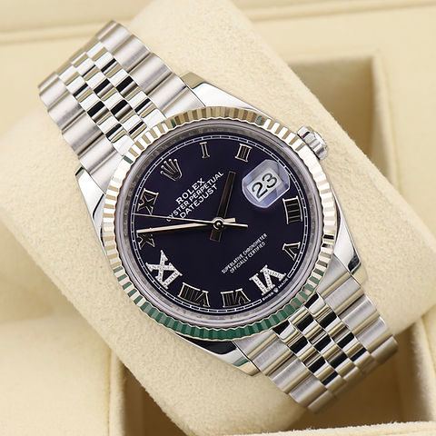 Datejust 36mm Aubergine Dial Oyster Perpetual Stainless Steel Super Clone