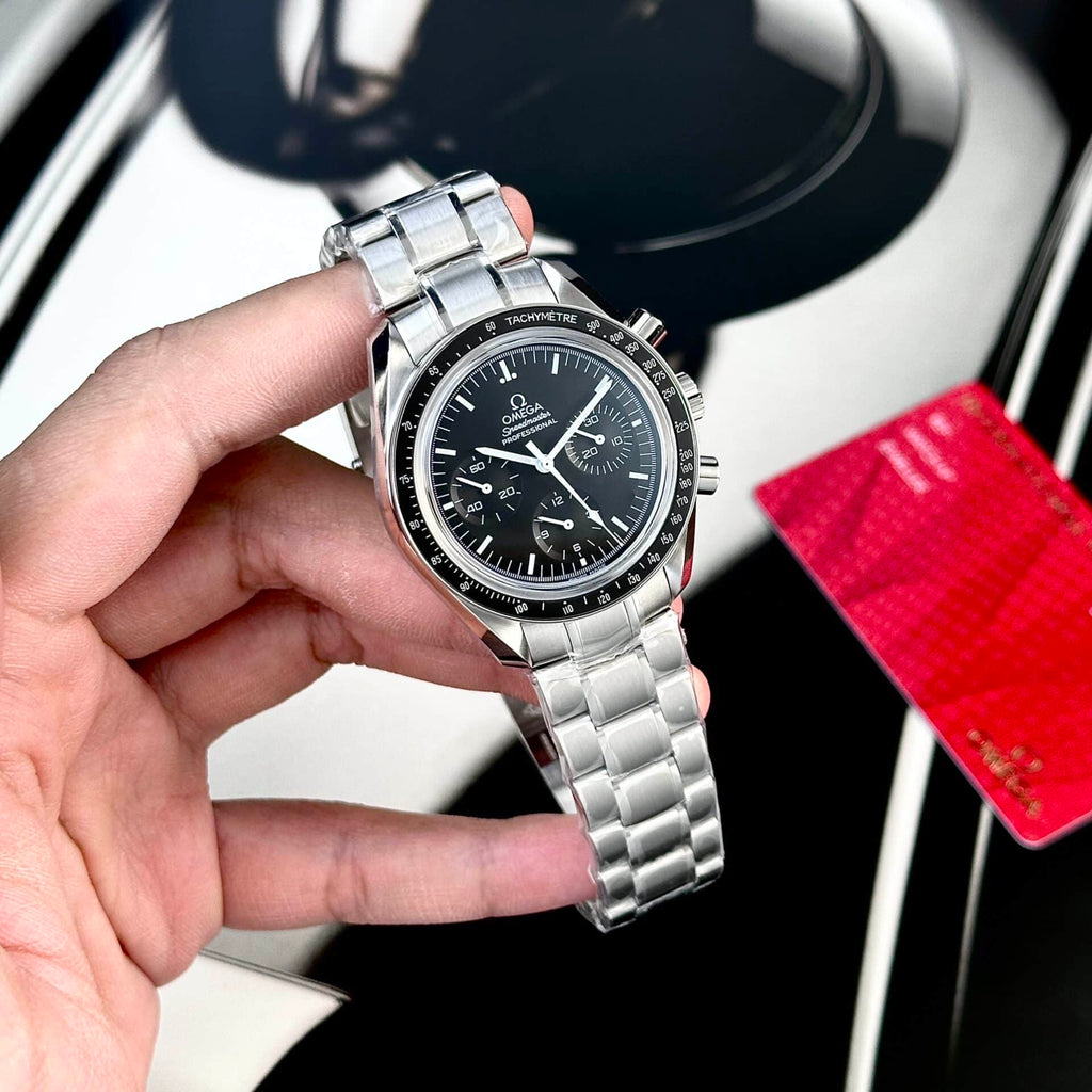 Omega Speedmaster Moonwatch Chronograph Black Dial Swiss Replica 42mm