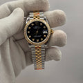 Datejust 31mm Lady diamond bezel with Black Diamond dial Two tone Steel & Gold Swiss Superclone