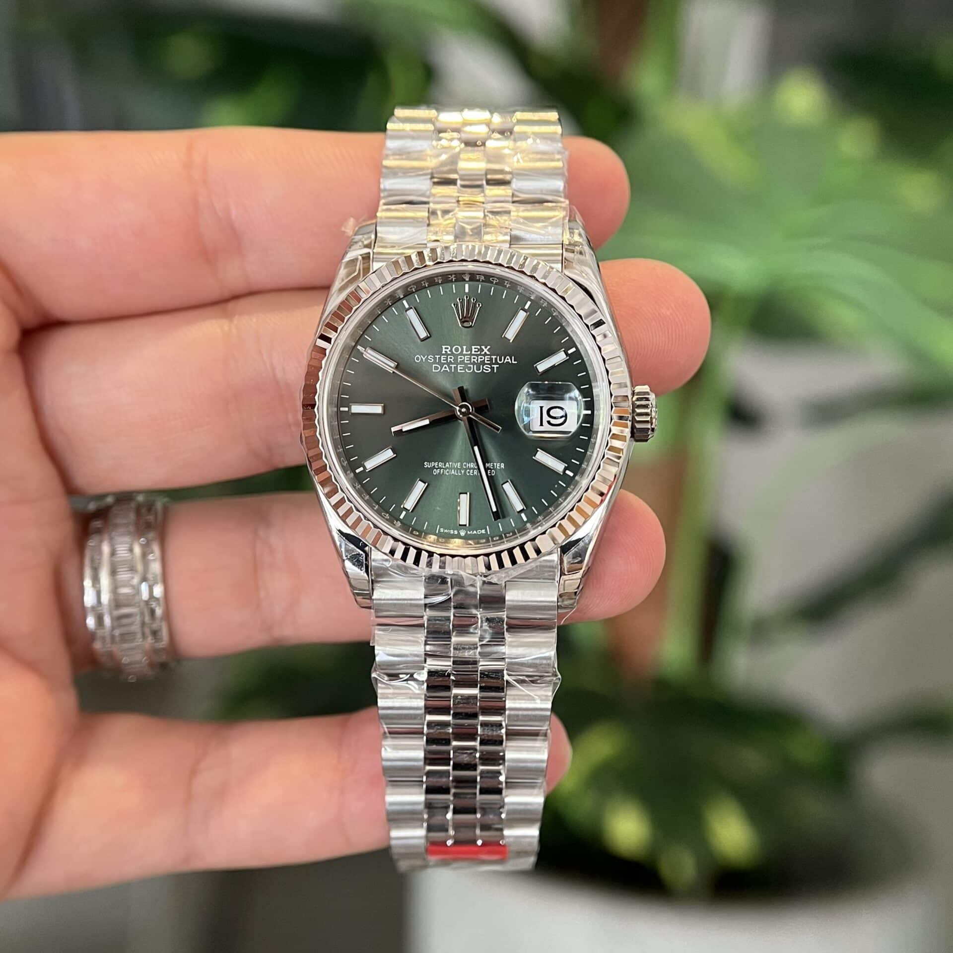 Datejust 36 126234-0051 Mint Green Dial Luminous Jubilee Top Quality Replica VS Factory