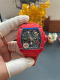 Richard Mille RM 35-02 Red Quartz TPT Rafael Nadal Super Clone Top Quality APS Factory 49.94mm x 44.5mm
