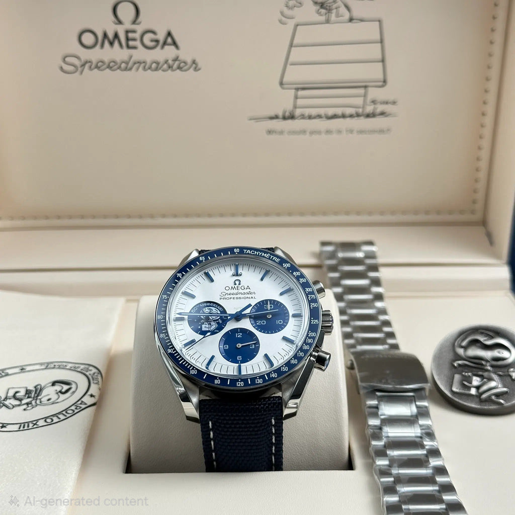 Speedmaster Silver Snoopy 50th Anniversary Chronograph Best Replica 42mm