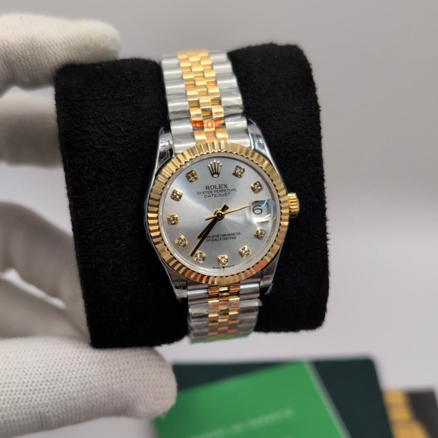 Datejust 31mm Lady Grey Diamond dial Two tone Steel & Gold Swiss Superclone