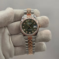 Datejust 31mm Lady diamond bezel with Olive Diamond dial Two tone Steel Rose Gold Swiss Superclone