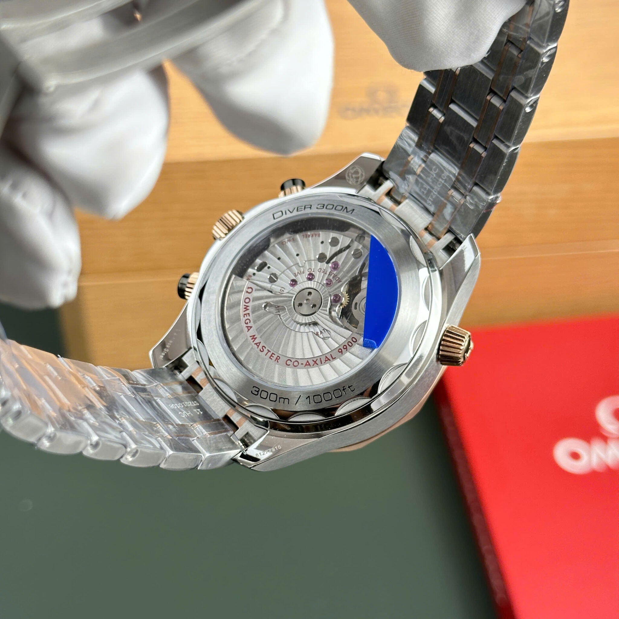 Omega Seamaster Diver 300M Chronograph Two Tone Black Dial Best Replica N1 Factory 44mm